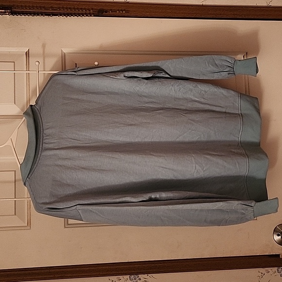 Three Dots Light Blue Quarter-Zip Pullover - Picture 9 of 9